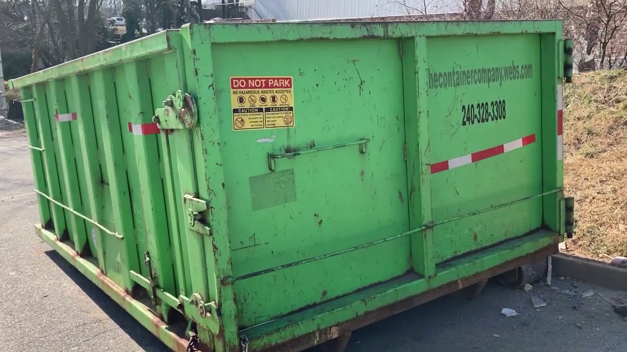 15 cubic yard dumpster dimensions YouTube