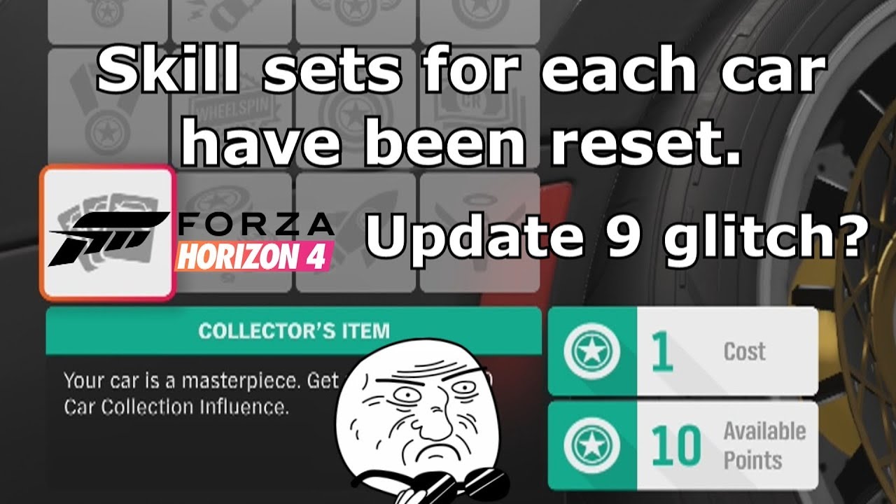 Forza Horizon 4: All skills for each car are reset. (Update 9 glitch?) Commentary