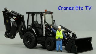 Diecast Masters Caterpillar 420F2 IT Backhoe Loader 'Black' by Cranes Etc TV