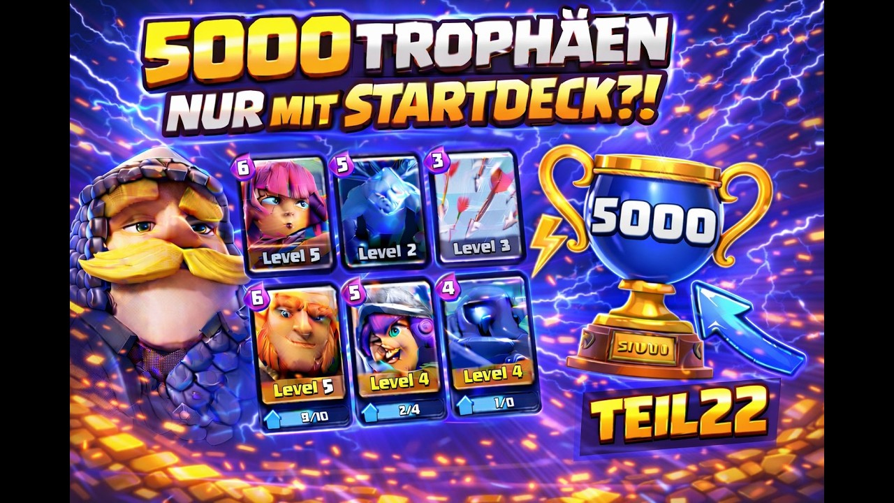 Clash Royale 5000 Trophäen NUR mit Startdeck?! 😱| Neuer Account | Teil 22