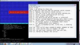 How to replace HDD of SUNFIRE X4150 in RAID CONTROLLER