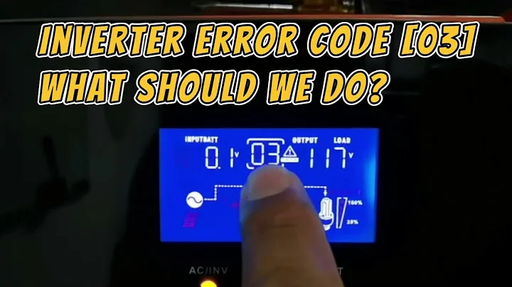 How to troubleshoot a 3000W 24V PowMr solar inverter with Fault Code 03