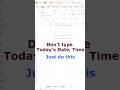 Don&#39;t type Today&#39;s date, just do this #exceltips  #exceltricks #easyexcel #helpinghand