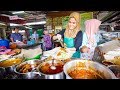 Street food malaysia  nasi kerabu  malay food tour in kelantan malaysia