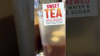 Pouring Unsweet Tea at Drink Refill Station | Raising Cane’s, Las Vegas, Nevada, USA