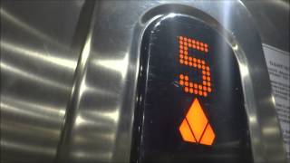 Very busy KONE MonoSpace traction lifts @ The Public central store, Athens, Greece
