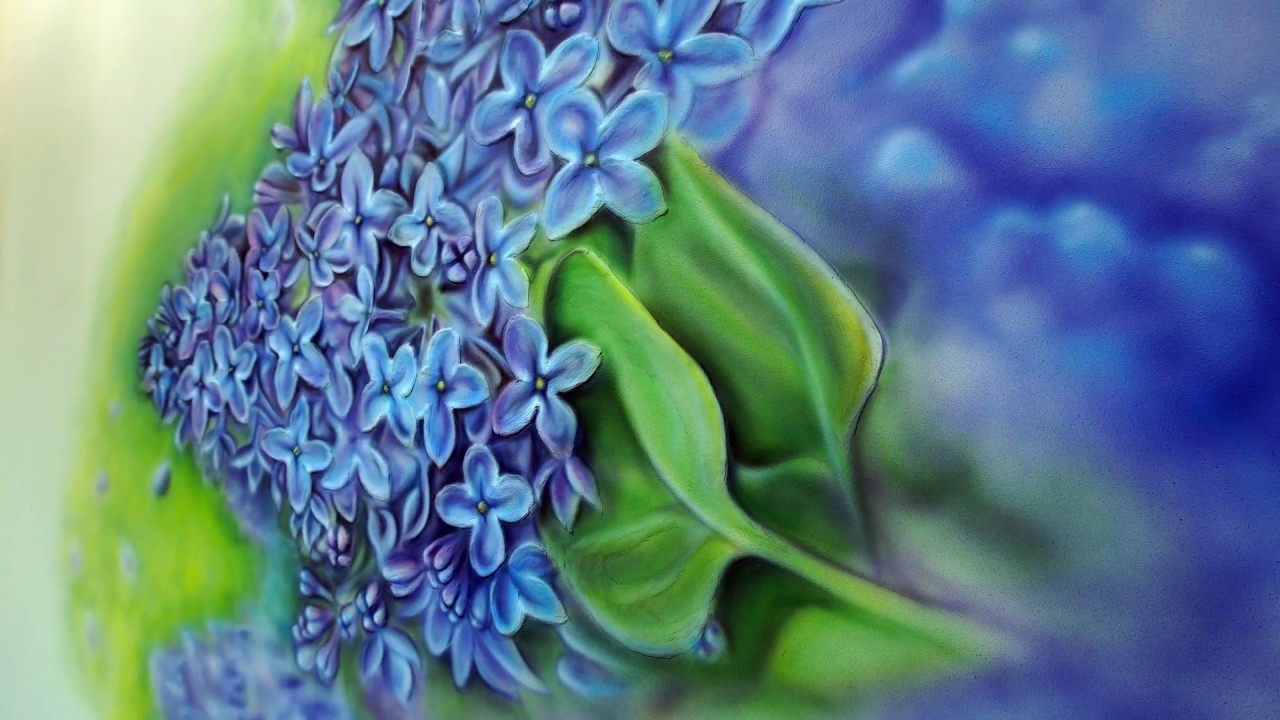 Аэрография+ барельеф, сирень. Процесс создания - YouTube