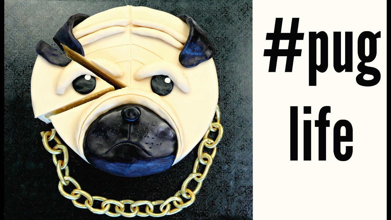 black pug cake