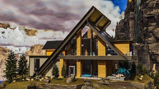 I Built a Modern Mountain A-Frame Base in ARK: Survival Ascended!