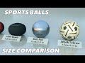 Sports Ball Size Comparison | 3D