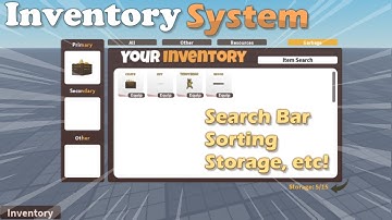 Inventory System (Saving, Sorting, Storage, Search Bar, etc.!) | Roblox