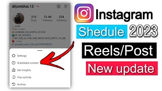 How to Schedule Instagram posts and reels in Mobile || Instagram New Update || instagram scheduler