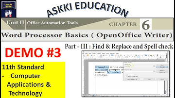 💥 Demo#3 - 11th Computer Applications & Technology Chapter 6 : OpenOffice Writer | English  Medium