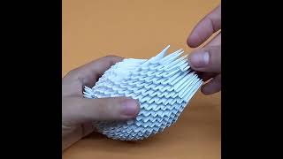 3D ORIGAMI SWAN 🦢🦢. #viral #viralshort #viralvideo #explore #explorepage #craft #instagram #buycraft