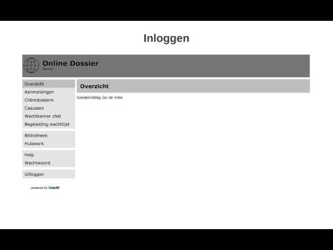 Online Dossier: inloggen en wachtwoord wijzigen