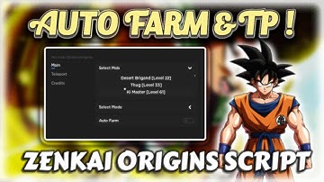 Zenkai Origins Script - AutoFarm | TP | Working | September 2021