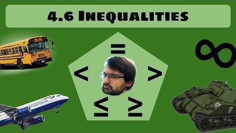 Lesson 4.6 Inequalities