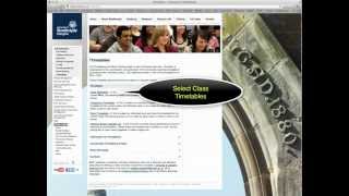 How to find a class timetable
