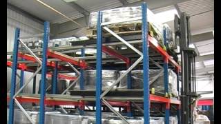 Push Back Pallet Racking Demonstration Video by EZR Shelving by EZR Shelving 118,398 views 11 years ago 5 minutes, 39 seconds