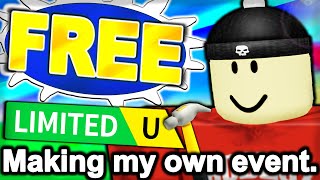 I MADE MY OWN EVENT WITH A WORKING PRIZE! FREE UGC LIMITEDS UPDATE! (ROBLOX)