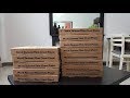 DIY Pizza Box paper storage with shelves