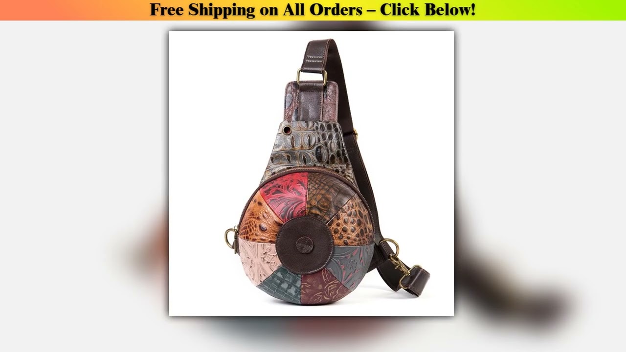 Unique Design Woman Chest Bag Single Shoulder Bag Party Bags  Genuine Leather Crossbody Pack Sling