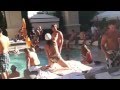 Party at Caesars palace European pool in Las Vegas - YouTube