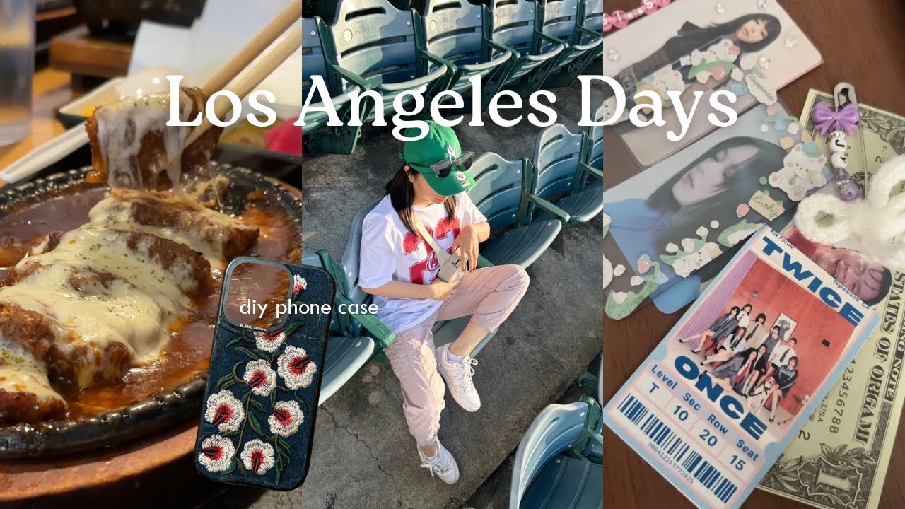 LA vlog: asian cafes, Twice concert, diy phone case