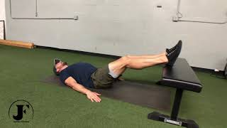 Straight Leg Bridge Iso Hold - Feet Elevated Tutorial