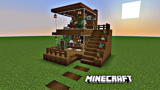 Minecraft:How to Build a survival wooden house:tutorial [simple]