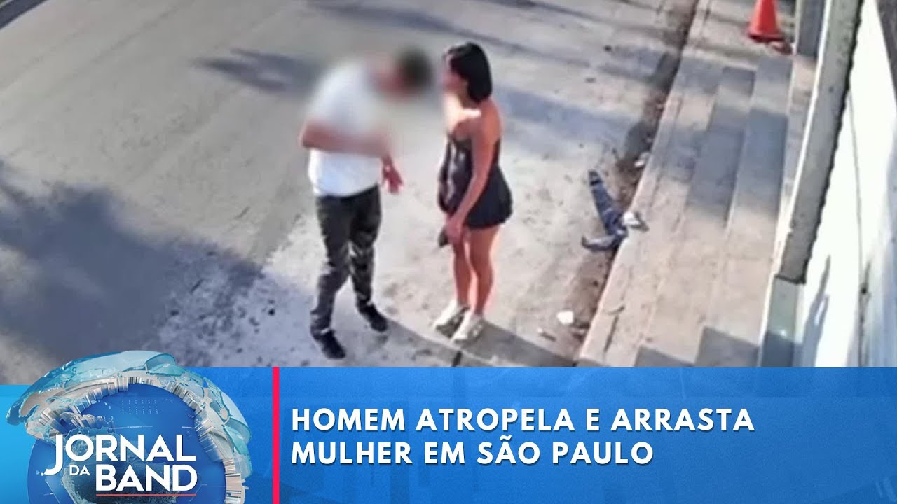 Homem atropela e arrasta mulher em São Paulo | Jornal da Band