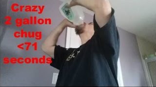 World Record 2 Gallon Water Chug In 70.7 Seconds