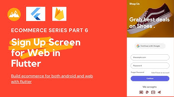 E-Commerce series Sign Up UI using Flutter || Complete E-commerce App Series in a flutter.