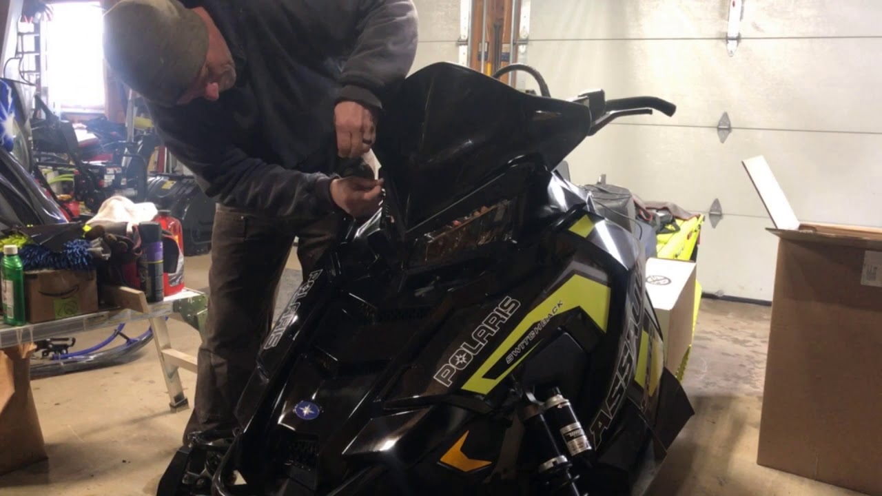 Polaris Switchback Assault 850 how to install windshield bag.