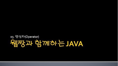 Webjjang JAVA ver.2024.04 03-02 3항 연산자와 if(웹짱과 함께하는 자바)