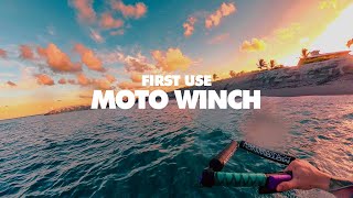 Moto Winch THE FIRST TRY - We Stuck it to a Jetty