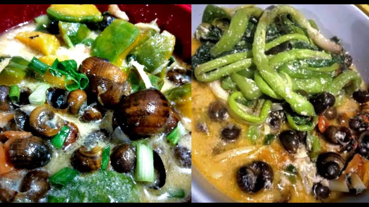 GINATAANG KUHOL(snail) with Gabi at Kalabasa ||#VloggersPhilippines [rudy's kitchen]