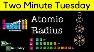 Atomic Radius, Two Minute Tuesday - AQA A Level Chemistry