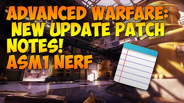 New Update Patch Notes! (Weapon Re-balancing and ASM1 Nerf)