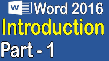Introduction to MS Word 2016 Tutorial in Hindi / Urdu Part 1