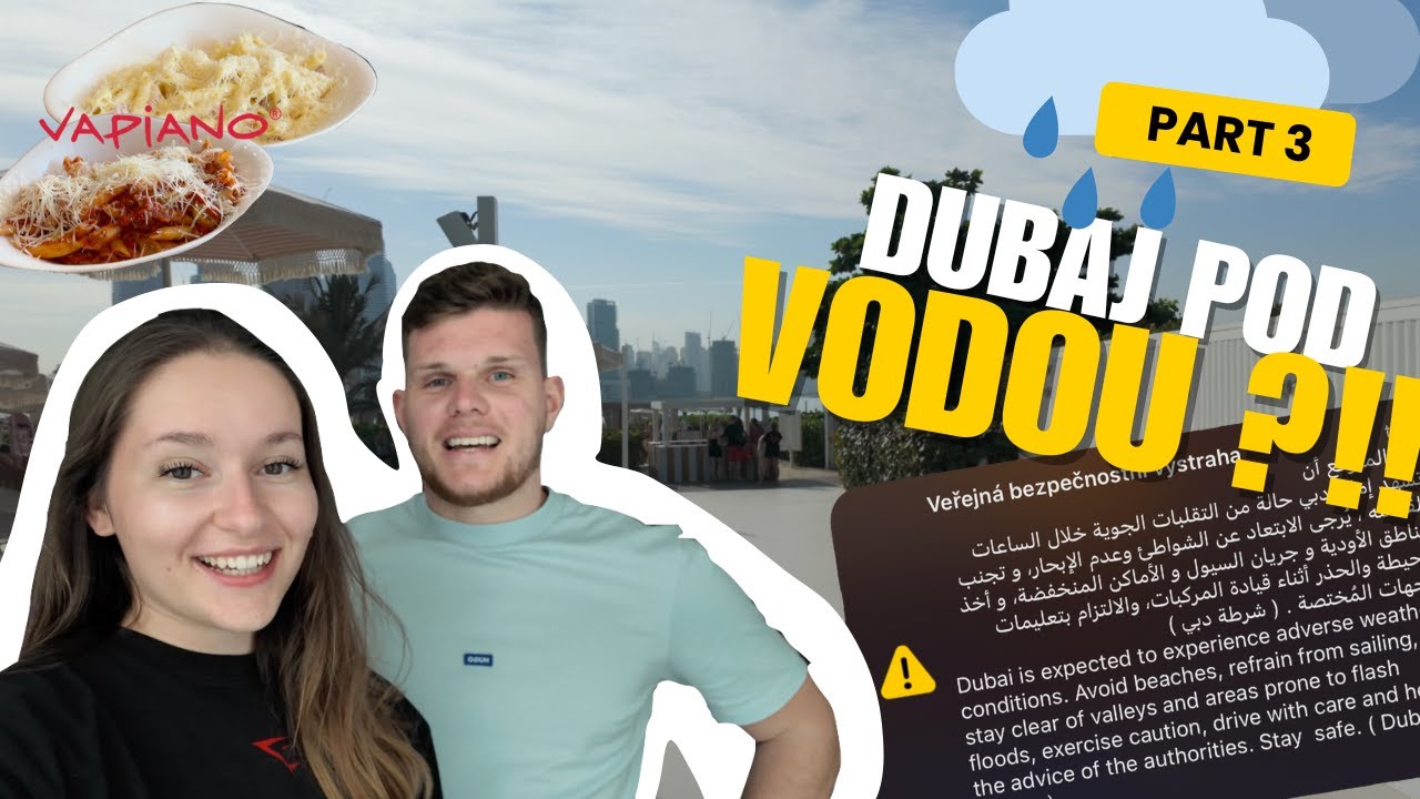 Dubaj pod vodou?! 🌧️😱 Pláž u NH Collection & chaos v Mall of Emirates