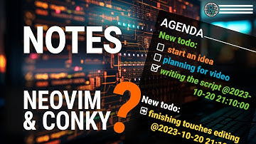 How I manage todos and notes using vimwiki, tmux, conky , python and polybar.| vim productivity