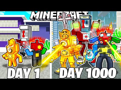 I Survived 1000 Days as THE LOST TITANS in HARDCORE Minecraft!