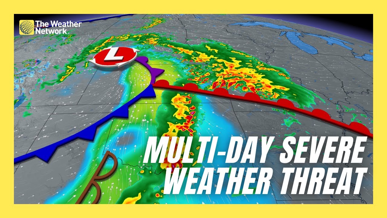 Multiple Days Of Severe Storm Risk Unfold In The U.S. - YouTube