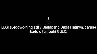 LIR ILIR, VERSI UNSUR KOPI .. SHOLAWAT JAWA