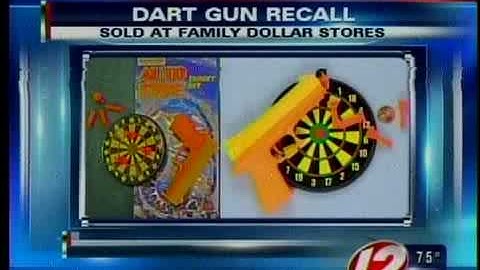 Massive toy dart gun recall