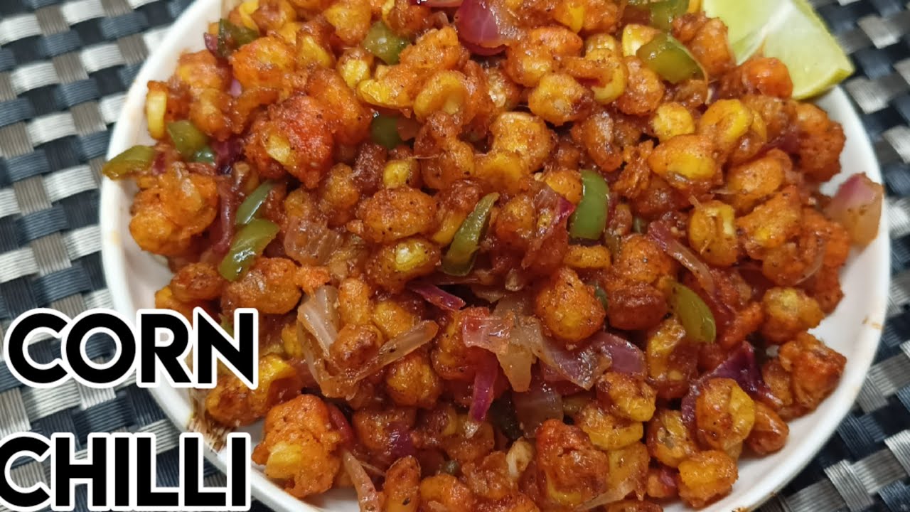corn chili recipe/corn chili/starters recipe/crispy corn chili/crispy
