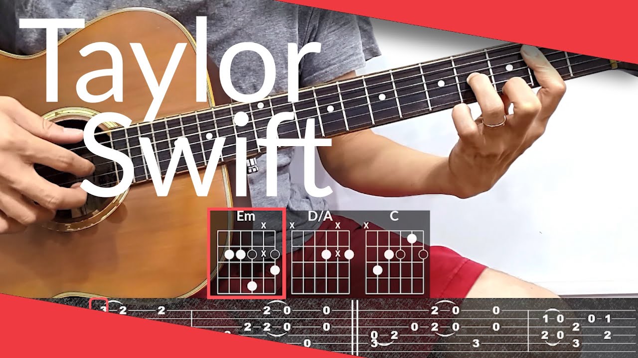 willow (Taylor Swift) Guitar Tutorial Tab, Chords YouTube