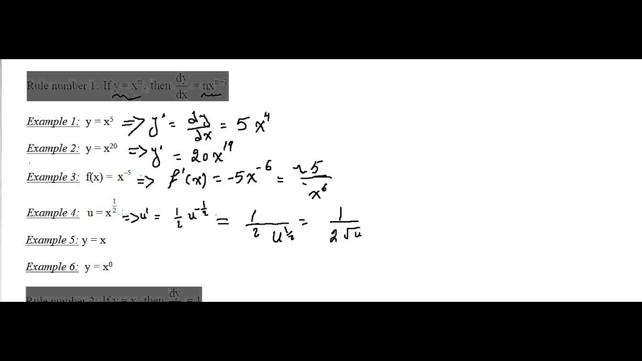 Najib 360 (AP - Calculus - Basic Differentiation Part 1) - YouTube