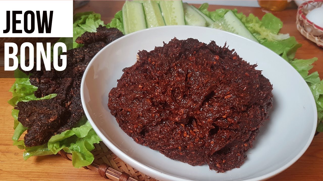 แจ่วบอง​หมู​ยอง​ แชบ​อิ​หลี​👍- ແຈ່ວ​ບອງຫມູຢອງ - Jeow Bong  de porc séchée (Rou Song)